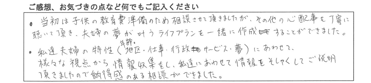 ご感想、お気づきの点