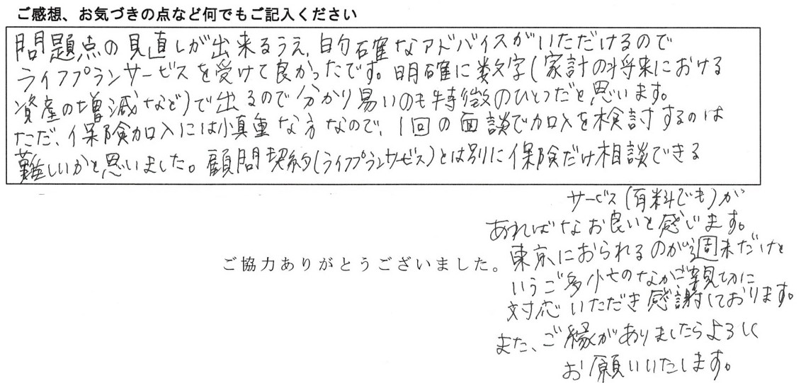 ご感想、お気づきの点